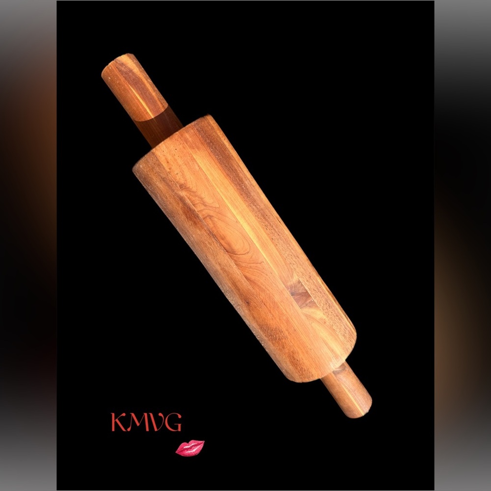 Vintage Hand Crafted SOLID WOOD ROLLING PIN 16.25” Farmhouse Chic